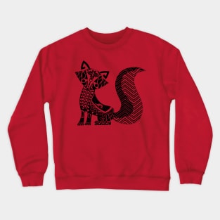 the crazy fox in wild pattern ecopop Crewneck Sweatshirt